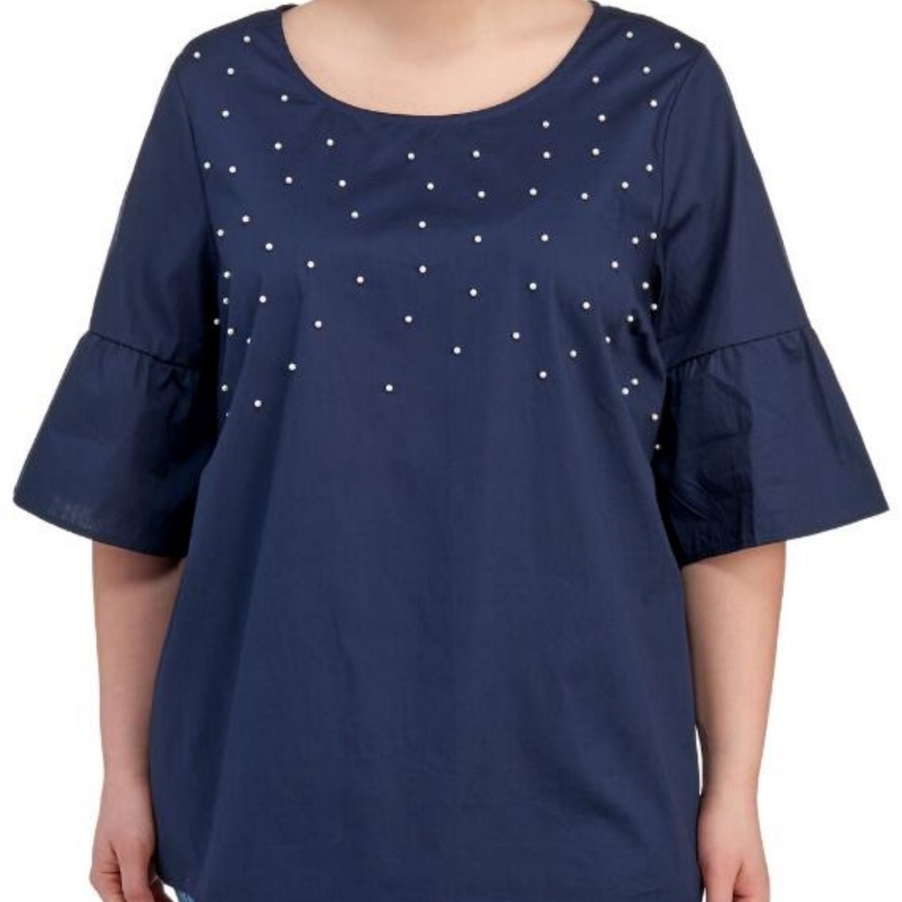 COMO VINTAGE PLUS Women's Plus Size Bell Sleev ToP